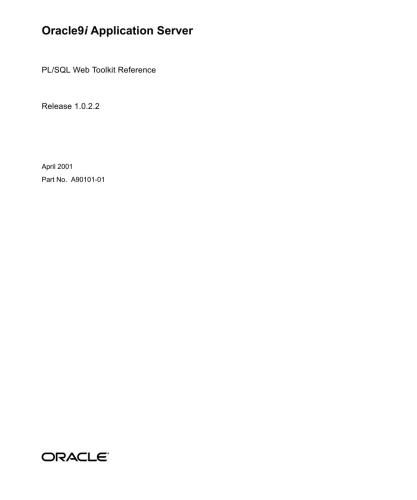 خرید و دانلود نسخه کامل کتاب Oracle PL/SQL Web Toolkit Reference فایل مجازی و دانلودی
