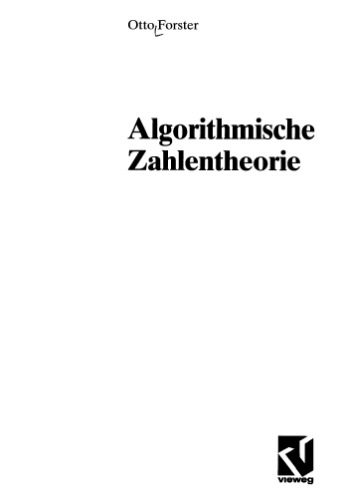 خرید و دانلود نسخه کامل کتاب Algorithmische Zahlentheorie