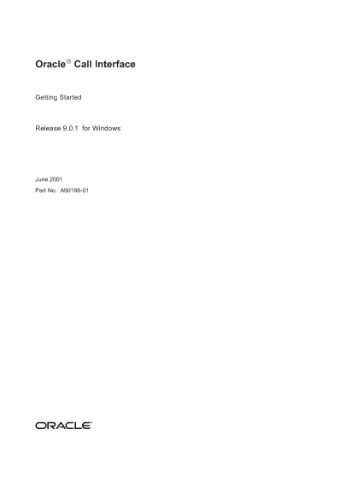 خرید و دانلود نسخه کامل کتاب Oracle Call Interface Getting Started (Part No A90166-01) (Release 9 0 1) (2001) فایل مجازی