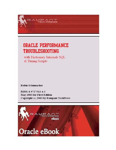 خرید و دانلود نسخه کامل کتاب Oracle Performance Troubleshooting With Dictionary Internals SQL & Tuning Scripts فایل مجاز