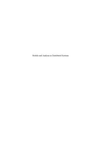 خرید و دانلود نسخه کامل کتاب Models and Analysis for Distributed Systems