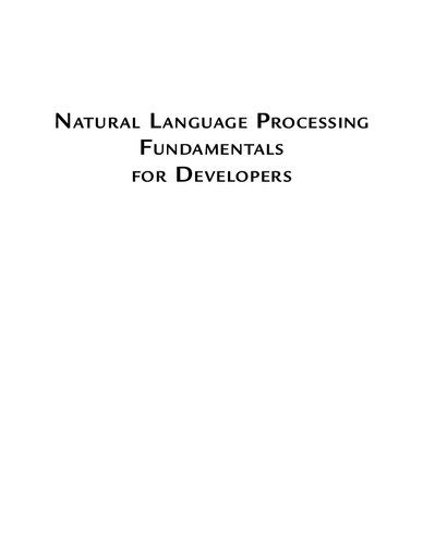 خرید و دانلود نسخه کامل کتاب Natural Language Processing Fundamentals for Developers