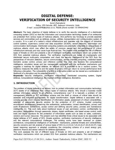خرید و دانلود نسخه کامل کتاب DIGITAL DEFENSE: VERIFICATION OF SECURITY INTELLIGENCE فایل مجازی و دانلودی
