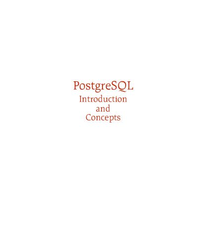 خرید و دانلود نسخه کامل کتاب PostgreSQL: Introduction and Concepts فایل مجازی و دانلودی