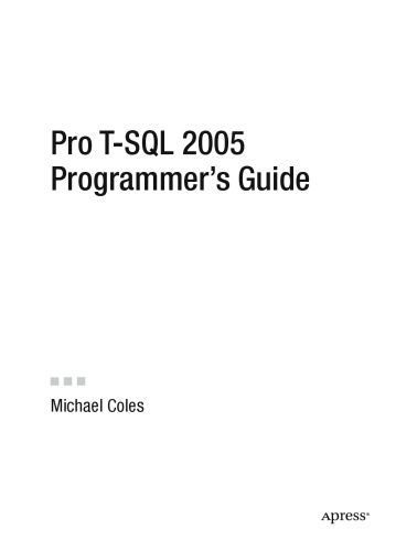 خرید و دانلود نسخه کامل کتاب Pro T-SQL 2005 Programmer’s Guide فایل مجازی و دانلودی
