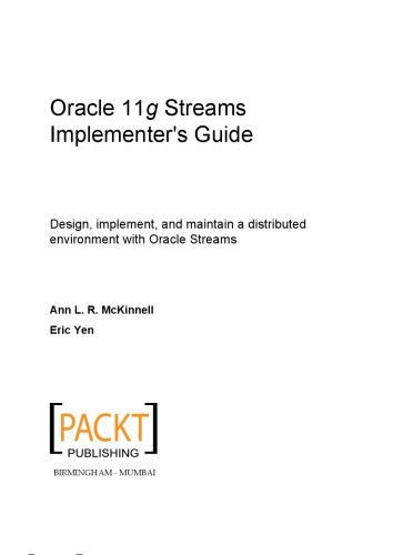 خرید و دانلود نسخه کامل کتاب Oracle 11g Streams Implementer’s Guide فایل مجازی و دانلودی