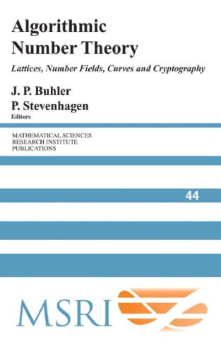 خرید و دانلود نسخه کامل کتاب Algorithmic number theory: lattices  number fields  curves and cryptography