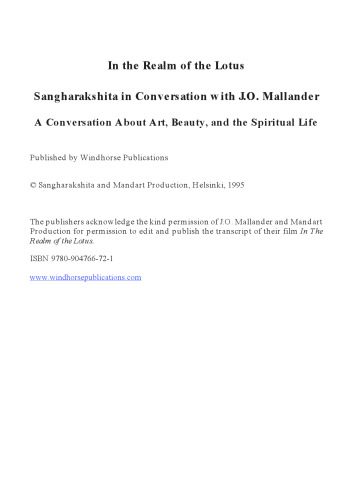 خرید و دانلود نسخه کامل کتاب In the Realm of the Lotus: A Conversation about Art  Beauty and the Spiritual Life فایل مجا