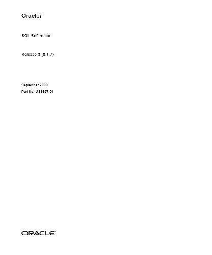 خرید و دانلود نسخه کامل کتاب Oracle 8i SQL Reference فایل مجازی و دانلودی