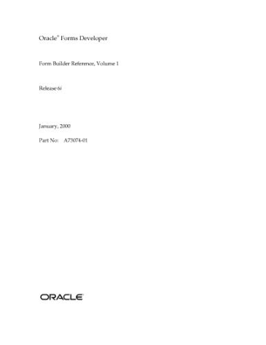 خرید و دانلود نسخه کامل کتاب Oracle Forms Developer Complete Tutorial [Power Book] فایل مجازی و دانلودی