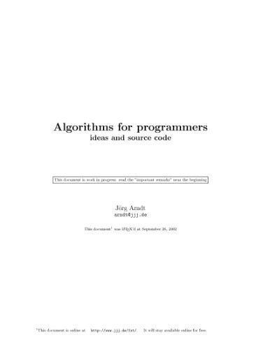خرید و دانلود نسخه کامل کتاب Algorithms for Programmers: Ideas and Source Code