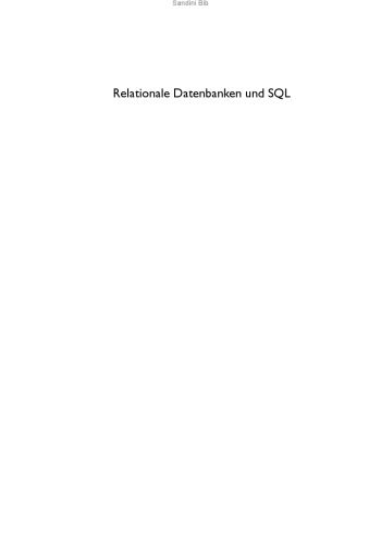 خرید و دانلود نسخه کامل کتاب Relationale Datenbanken und SQL. فایل مجازی و دانلودی