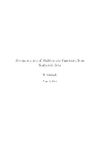 خرید و دانلود نسخه کامل کتاب Reconstruction of multivariate functions from scattered data فایل مجازی و دانلودی