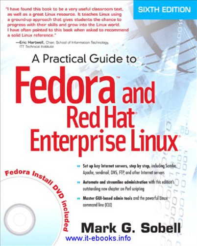 خرید و دانلود نسخه کامل کتاب A Practical Guide to Fedora and Red Hat Enterprise Linux  6th Edition فایل مجازی و دانلودی