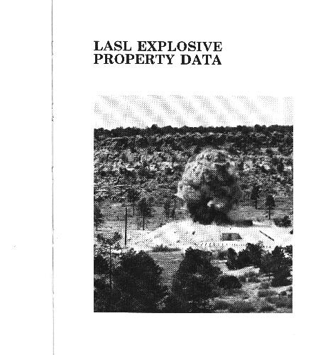 خرید و دانلود نسخه کامل کتاب LASL explosive property data فایل مجازی و دانلودی