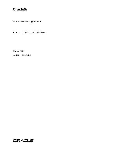 خرید و دانلود نسخه کامل کتاب Oracle 9i – Database Getting started فایل مجازی و دانلودی