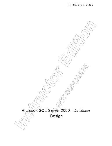 خرید و دانلود نسخه کامل کتاب Microsoft SQL Server 2000 Database Design فایل مجازی و دانلودی