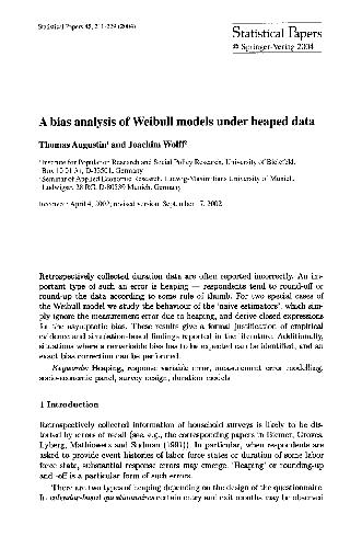 خرید و دانلود نسخه کامل کتاب A bias analysis of Weibull models under heaped data فایل مجازی و دانلودی