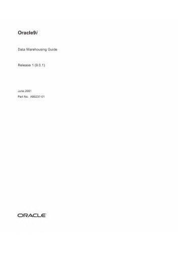 خرید و دانلود نسخه کامل کتاب Oracle9i Data Warehousing Guide (Part No. A90237-01) (Release 9.0.1) فایل مجازی و دانلودی