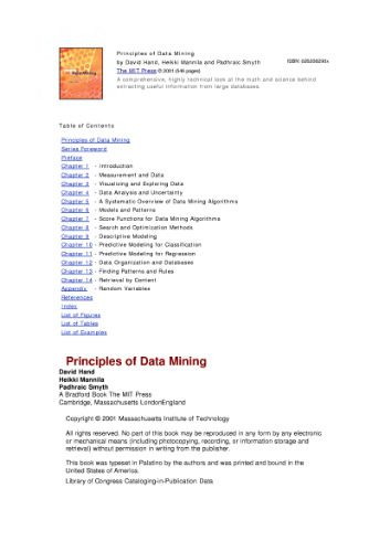 خرید و دانلود نسخه کامل کتاب Principles of data mining فایل مجازی و دانلودی