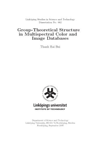 خرید و دانلود نسخه کامل کتاب Group-theoretical structure in multispectral color and image databases فایل مجازی و دانلودی