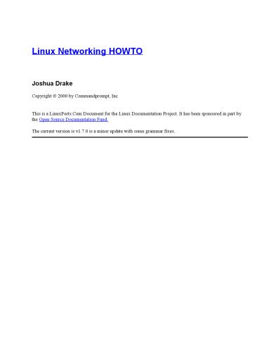 خرید و دانلود نسخه کامل کتاب Linux Networking-Howto فایل مجازی و دانلودی