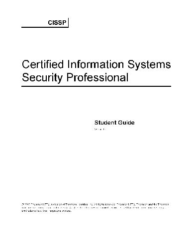 خرید و دانلود نسخه کامل کتاب Certified Information Systems Security Professional. Student Guide فایل مجازی و دانلودی
