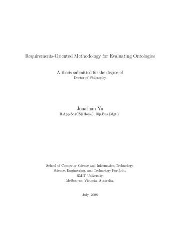 خرید و دانلود نسخه کامل کتاب Requirements-Oriented Methodology for Evaluating Ontologies فایل مجازی و دانلودی