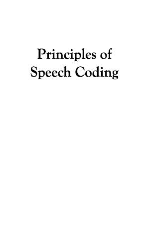 خرید و دانلود نسخه کامل کتاب Principles of Speech Coding فایل مجازی و دانلودی