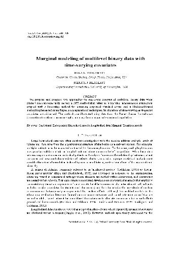 خرید و دانلود نسخه کامل کتاب Marginal modeling of multilevel binary data with time-varying covariates فایل مجازی و دانلو