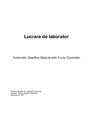 خرید و دانلود نسخه کامل کتاب Automatic GearBox Module with Fuzzy Controller فایل مجازی و دانلودی