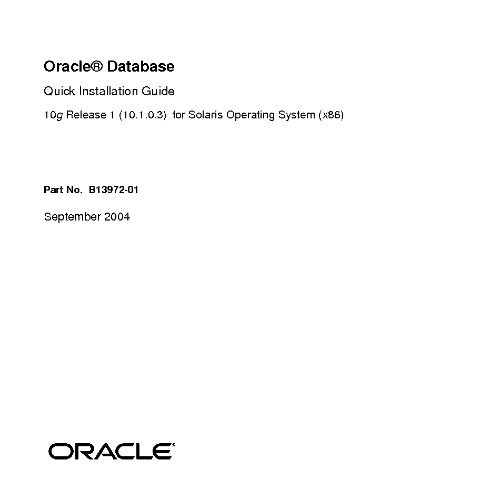 خرید و دانلود نسخه کامل کتاب Oracle Database Quick Installation Guide 10g Release 1 (10.1.0.3) for the Solaris Operating