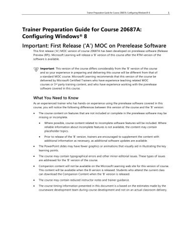 خرید و دانلود نسخه کامل کتاب 20687A Configuring Windows 8 Setup Guide  Trainer Preparation Guide فایل مجازی و دانلودی