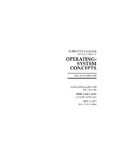 خرید و دانلود نسخه کامل کتاب Instructor s Manual to Accompany: Operating System Concepts فایل مجازی و دانلودی