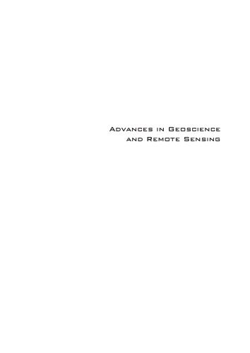 خرید و دانلود نسخه کامل کتاب Advances in Geoscience and Remote Sensing فایل مجازی و دانلودی