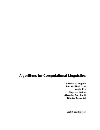 خرید و دانلود نسخه کامل کتاب Algorithms for computational linguistics فایل مجازی و دانلودی