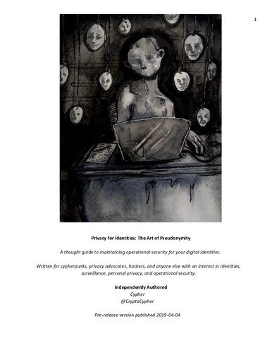 خرید و دانلود نسخه کامل کتاب Privacy for Identities: The Art of Pseudonymity فایل مجازی و دانلودی
