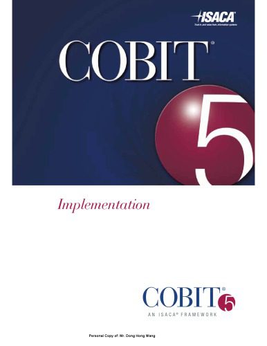 خرید و دانلود نسخه کامل کتاب COBIT 5 Implementation فایل مجازی و دانلودی