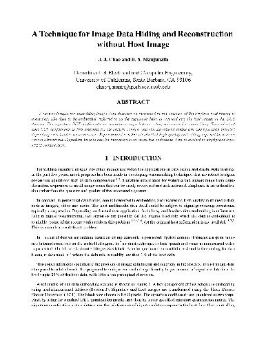 خرید و دانلود نسخه کامل کتاب A Technique for Image Data Hiding and Reconstruction without Host Image فایل مجازی و دانلود