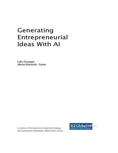 خرید و دانلود نسخه کامل کتاب Generating Entrepreneurial Ideas With AI فایل مجازی و دانلودی