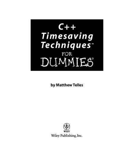 خرید و دانلود نسخه کامل کتاب C++ Timesaving Techniques For Dummies فایل مجازی و دانلودی