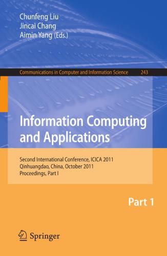 خرید و دانلود نسخه کامل کتاب Information Computing and Applications فایل مجازی و دانلودی