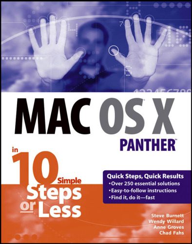 خرید و دانلود نسخه کامل کتاب Mac OS X Panther in 10 Simple Steps or Less فایل مجازی و دانلودی