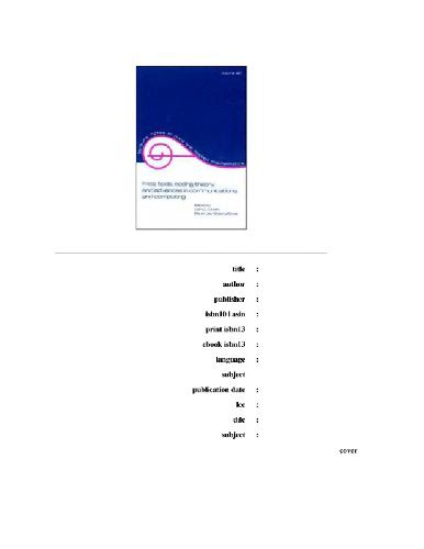 خرید و دانلود نسخه کامل کتاب Finite fields  coding theory  and advances in communications and computing فایل مجازی و دان
