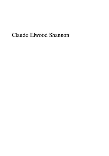 خرید و دانلود نسخه کامل کتاب Collected Papers of Claude E. Shannon فایل مجازی و دانلودی