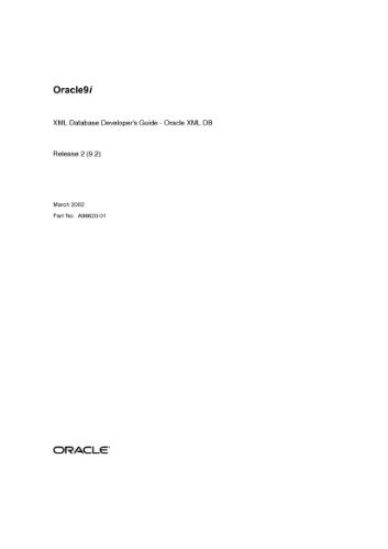 خرید و دانلود نسخه کامل کتاب Oracle 9i Rel 2 XML Database Developers Guide فایل مجازی و دانلودی