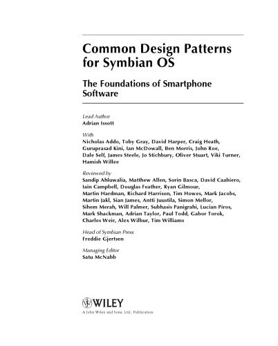 خرید و دانلود نسخه کامل کتاب Common Design Patterns for Symbian OS: The Foundations of Smartphone Software (Symbian Pres
