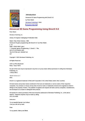 خرید و دانلود نسخه کامل کتاب Advanced 3D Game Programming with DirectX 9.0 فایل مجازی و دانلودی