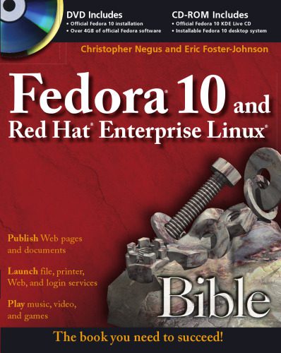 خرید و دانلود نسخه کامل کتاب Fedora 10 and Red Hat Enterprise Linux Bible فایل مجازی و دانلودی