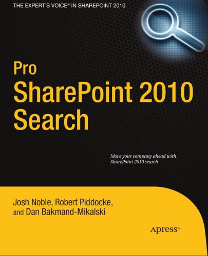 خرید و دانلود نسخه کامل کتاب Pro SharePoint 2010 Search فایل مجازی و دانلودی